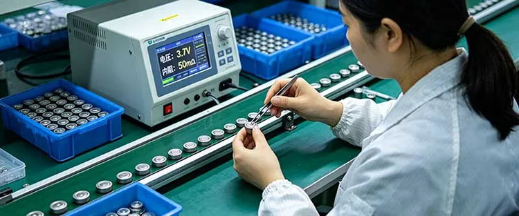Grade-A lithium cell voltage & internal resistance performance testing screening line